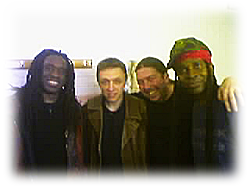 Me With Living Colour, 28-10-04, L-R: Will Calhoun, Me, Martin Byrne, Vernon Reid