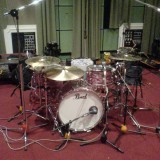 Jamie Little's old Pearl drum kit, AKA 'The Junker'