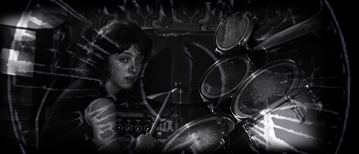 Nick Lauro behind drums, Threshold, 1982